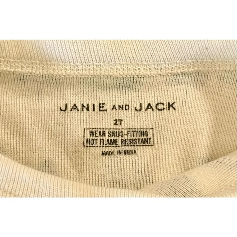 Janie & Jack Good Night Pine Tree Forest Print 2 Piece Toddler Pajama Set 2T